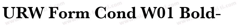 URW Form Cond W01 Bold字体下载字体转换